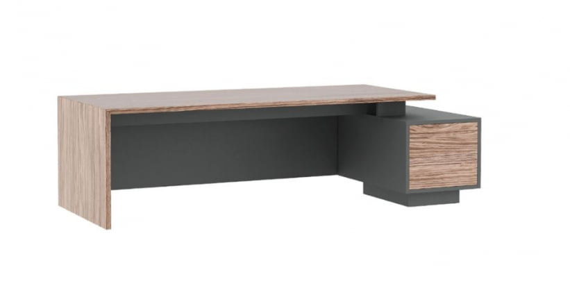 Стол письменный на опорной тумбе ДЭЛИ ДЛИ37210232 Орех Антрацит / DALI DLI37210232_1