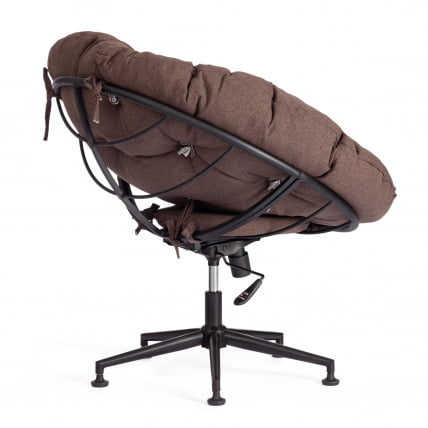 Кресло CЛОУДЕ рогожка/металл, 97х98х90-96см, коричневый, 3М7-147 / CLOUDE_3