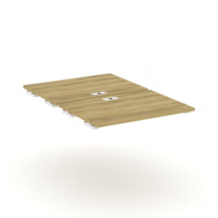 Двойной стол-приставка к двум опорным тумбам/шкафам CОНCЕПТ CН.ДСПР-005 Дуб Винченцо Белый / CONCEPT CN.DSPR-005_0