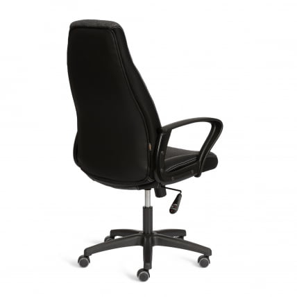 Кресло ИНТЕР (24) кож/зам/ткань, черный/серый, 36-6/207/ТВ-12/ТВ-11 / INTER 36-6/207/TW-12/TW-11_2