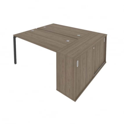 Рабочая станция с опорным шкафом-купе Метал Сйстем Б.РС-СШК-1.3 Вяз/Антрацит / Metal System_0