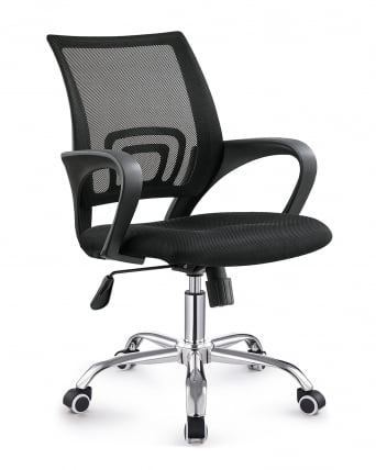 Кресло офисное ТопЧаирс Симпле Нев черный спинка сетка / TopChairs Simple New_0