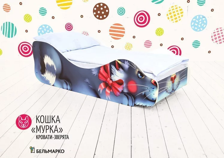 Детская кровать Кошка Мурка_0