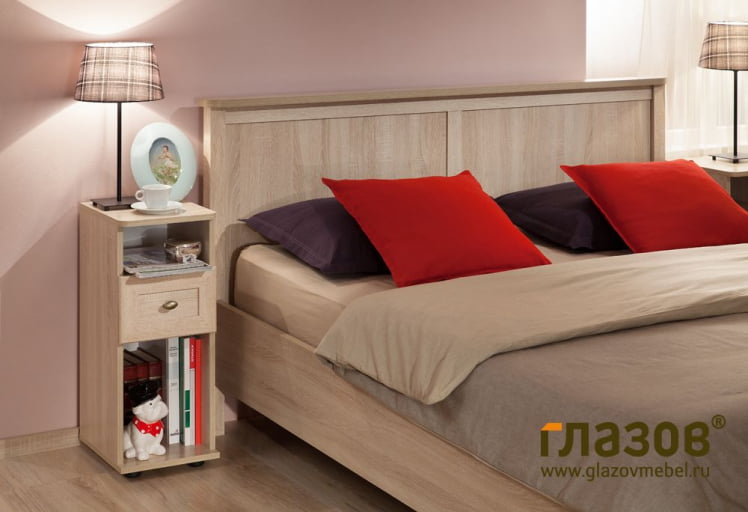 Кровать (1800) Шерлоcк 41 Дуб Сонома (спальня) / Sherlock_1