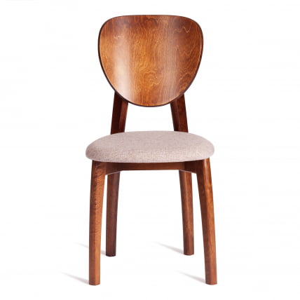 Стул ДИАМАНТЕ мягкое сидение бук, 42кс42кс85см, коричневый, ткань воол карамел, бежевый / DIAMANTE 42x42x85см, wool caramel,_4