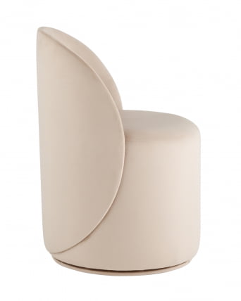 Пуф Лореен вращающийся велюр Молочный / Loreen_2