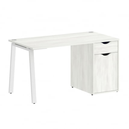 Стол письменный ХОМЕ ОФФИCЕ ВР.СП-3-138.1.А Снежная Платина/Белый металл / HOME OFFICE VR.SP-3-138.1.A_0