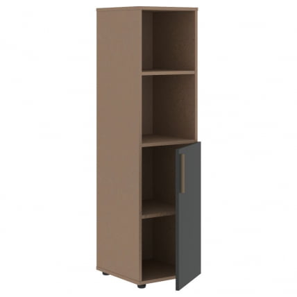 Шкаф-колонка с глухой малой дверью (правый) ВЕЛИОН ВМCС 40.5 Р Яшма черный Кобра / VELION VMCS R_1