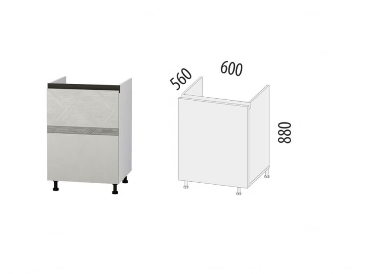 Напольный шкаф под мойку (лев/прав) Бостон 104.73_3