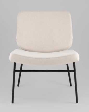 Кресло Эбигейл велюр молочный_2