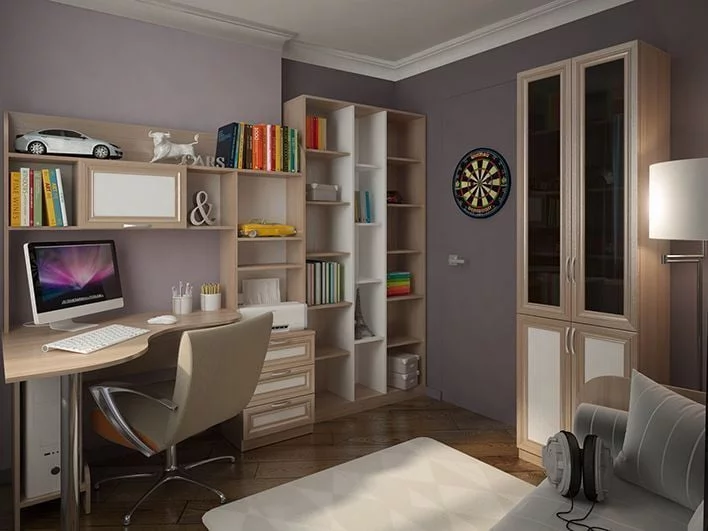 Подростковая Остин №1 Ясень шимо светлый/белый / Ostin_0