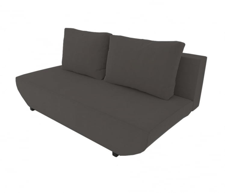 Диван Классик Мини без подлокотников (Берхоусе) Цвет фасада: Темно серый Велюто 32; Тип: Прямой; Материал фасада: Металл/Велюр / (Berhouse)_0