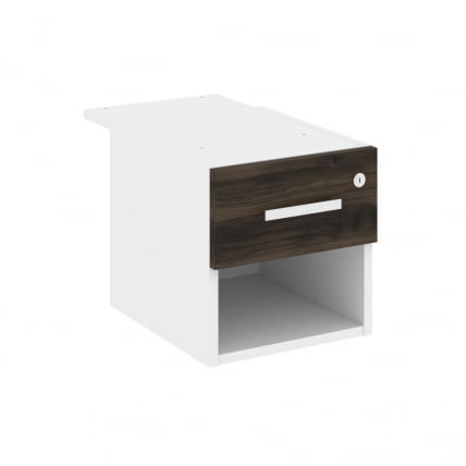 Тумба подвесная с ящиком и нишей CОНCЕПТ CН.ПТ-005 Б/В Дуб Мали Белый бриллиант Белый / CONCEPT CN.PT-005 B/W_0
