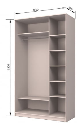 Шкаф-купе Хит-23-12-77 Париж Аруба Венге_1