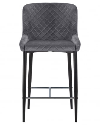 Стул полубарный ДОБРИН CХРИСТИАН 65 Темно-серый велюр В108-91 / DOBRIN CHRISTIAN V108-91_5