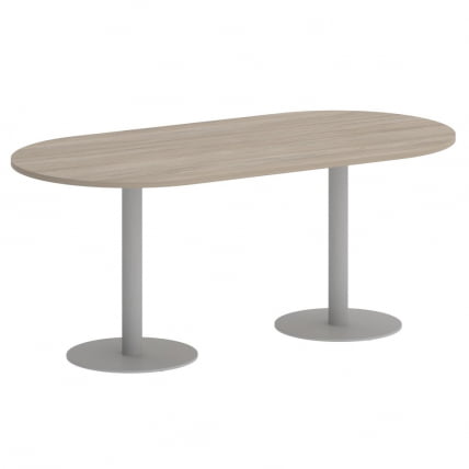 Стол овальный ХОМЕ ОФФИCЕ ВР.СП-5-180.1 Дуб Аттик/Серый металл / HOME OFFICE VR.SP-5-180.1_0