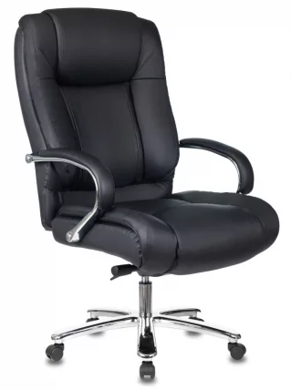 Кресло руководителя Бюрократ Т-9925СЛ кожа Черный / T-9925SL_0