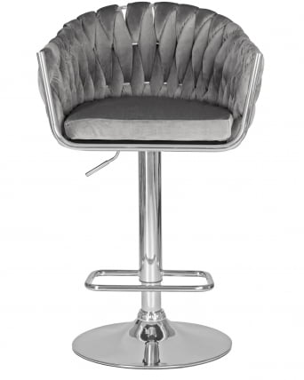 Стул барный ДОБРИН МАРCЕЛ Серый велюр МДЖ9-75 / DOBRIN MARCEL MJ9-75_5