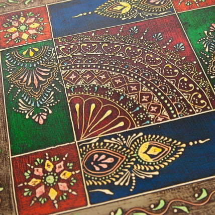 Столик Сеcрет Де Маисон ХАВЕЛЙ ( мод. БДЖ-001) дерево манго, 30кс30кс17 cм, этническая роспись / Secret De Maison HAVELY mod. BJ-001) 30x30x17 cm,_4