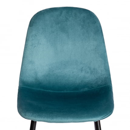 Стул БРЕЕЗЕ (мод. 4724) вельвет/металл, 44 х 53 х 87 см, Лигхт пале греен (темно-бирюзовый ) ХЛР60 / черный / BREEZE (mod. Light pale green HLR60_5