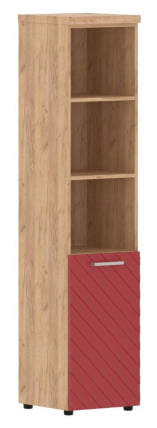 Шкаф колонка с глухой малой дверью и топом (левый) Торр ЛУКС ТЛХC 42.5 Л Дуб Бофорд Красный / Torr LUX TLHC L_0