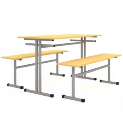 Стол обеденный 4-х местный с двумя подвесными скамьями АЛц.СТШС-4_0