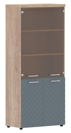 Шкаф комбинированный с топом Торр ЛУКС ТЛХC 85.2 Дуб Каньон Серо-голубой / Torr LUX TLHC_0