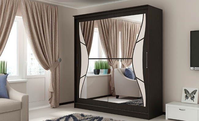 Шкаф-купе Верона 1800 Венге/Дуб молочный_0