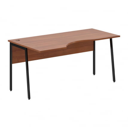 Стол эргономичный левый ИМАГО Плус СА-1П(Л) Орех французский Черный / IMAGO Plus СА-1P(Л)_0