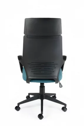 Кресло офисное ИК CКС0898Х Блаcк блуе / IQ CX0898H Black blue_3