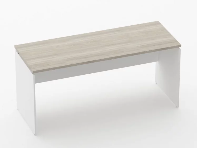 Стол прямой Дека ЛДСП каркас 75.06.16 Дуб Сантана светлый/Белый / Deka_0