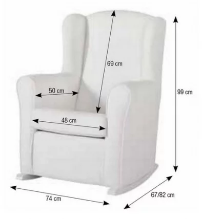 Кресло-качалка Микуна Винг/Нанни чоколате/беиге искусственная кожа / Micuna Wing/Nanny chocolate/beige_1