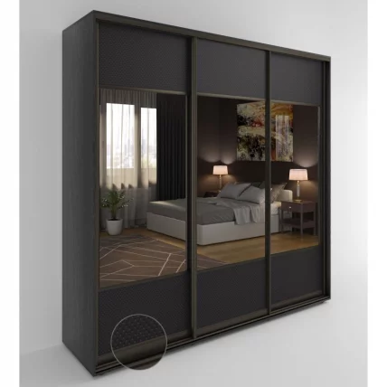 Шкаф-купе 3-х дверный Акцент-Дуэт КВ 2100х600 Венге_0