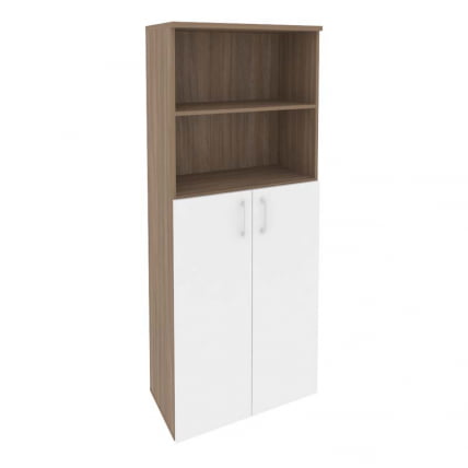 Шкаф высокий широкий (2 средних фасада ЛДСП) ОНИКС О.СТ-1.6 Дуб Аризона/Белый / ONIX O.ST-1.6_0