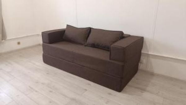 Диван прямой бескаркасный Хит (Берхоусе) Цвет фасада: Кофе; Тип: Прямой; Материал фасада: Рогожка / (Berhouse)_4