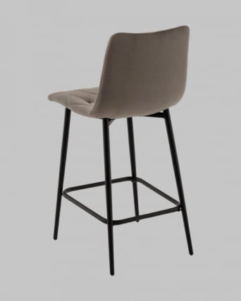 Стул полубарный Одди Диамонд велюр темно-серый / Diamond_6