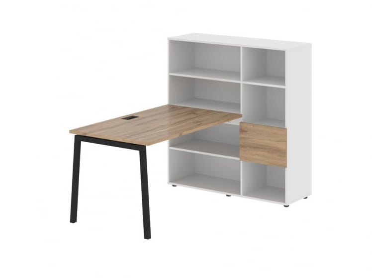 Рабочая станция ЕДИС ЕЛРСТ 1213 Дуб Денвер светлый Черный Белый / EDIS ELRST_0