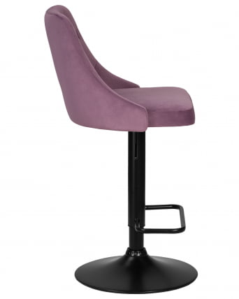 Стул барный ДОБРИН ДЖОСЕПХ БЛАCК (пудрово-сиреневый велюр (МДЖ9-52)) / DOBRIN JOSEPH BLACK (MJ9-52))_2