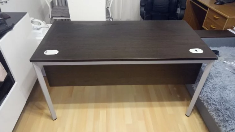 Стол прямой ИМАГО-С СП-3СД венге магия алюминий / IMAGO-S СП-3SD_1