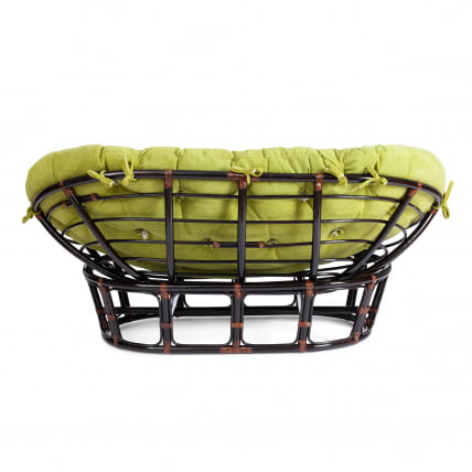 Диван МАМАСАН/МАМАСАН 23/02 В /с подушкой/ подушка 182х119 см, 169х102х80 см, Антикуе бровн (античный черно-коричневый), флок, олива, 23 / MAMASAN/МАМАСАН W Antique brown_3