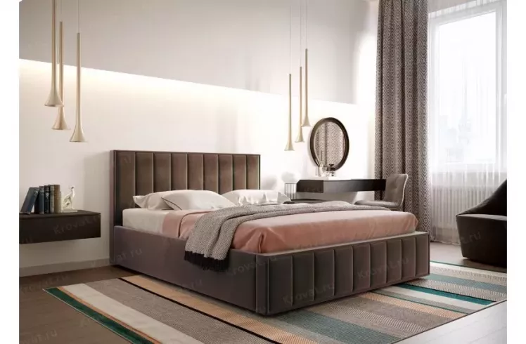 Кровать с подъемным механизмом Вена 1800 ПМ Мора коричневый_1