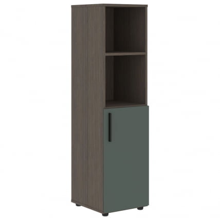 Шкаф-колонка с глухой малой дверью (правый) ВЕЛИОН ВМCС 40.5 Р Нефрит Дуб Сильвер / VELION VMCS R_0