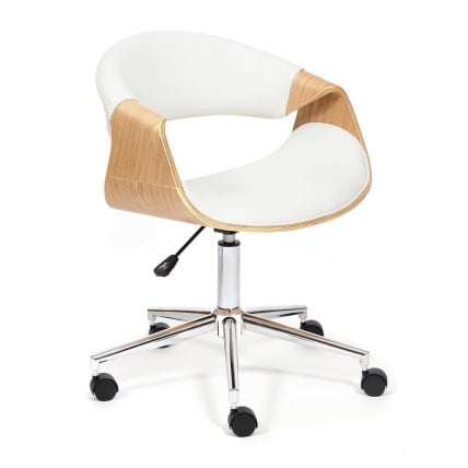 Кресло БЕНД натуральный, кож/зам белый / BEND_0