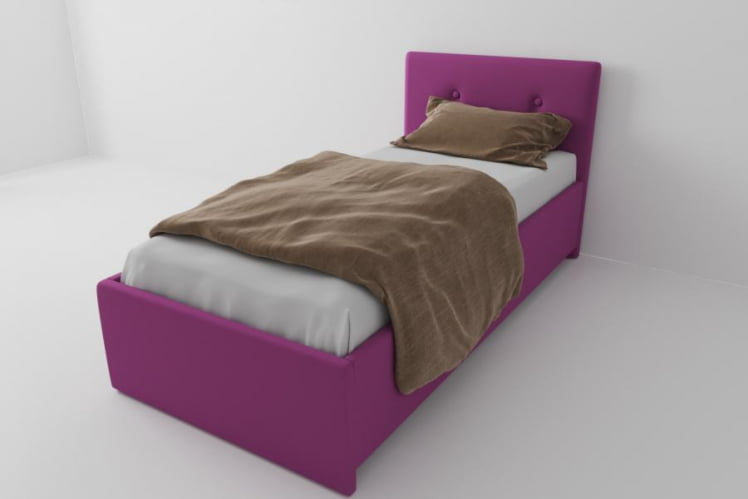 Кровать Эко Екатеринбург с ортопедическим основанием (Берхоусе) Цвет фасада: Розовый; Материал фасада: ЛДСП; Спальное место: 800х2000 мм / (Berhouse)_0