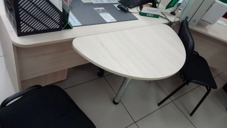 Приставка-полукруг для двух угловых столов Глассй 2.20 Туя / Glassy_2