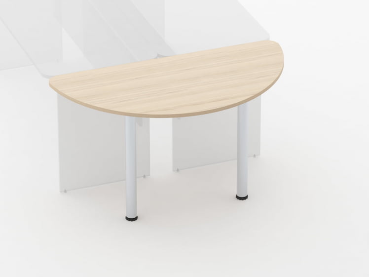 Приставка-полукруг для двух столов Глассй 2.18 Бук светлый / Glassy_1