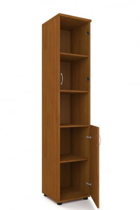 Шкаф для документов узкий с тонированными стеклами Р.П-4СТ Крафт золотой_1