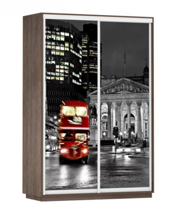 Шкаф-купе двухдверный Экспресс Дуо 1600х2400х Лондон/Венге / 1600х2400h_0