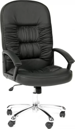 Кресло руководителя CХАИРМАН 418 ПВC Черный / CHAIRMAN PVC_0