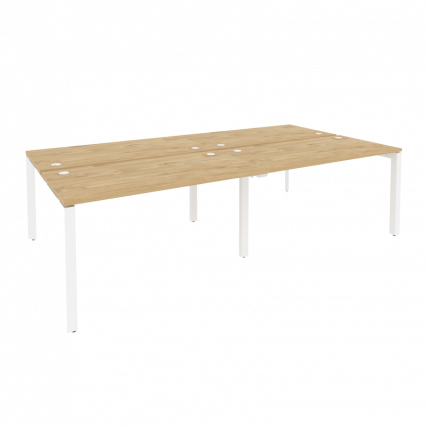 Рабочая станция на П-образном м/к ОНИКС О.МП-Д.РС-4.3.7 Тиквуд Светлый/Белый / ONIX O.MP-D.RS-4.3.7_0